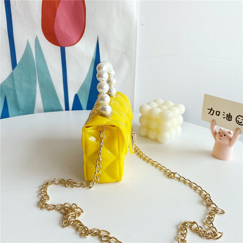 Summer New Pearl Hand Chain Small Square Bag